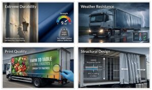 Highperformance Pvc Truck Side Curtain Fabric With Superior Print Quality And Structural Durability By Lonsun Tex