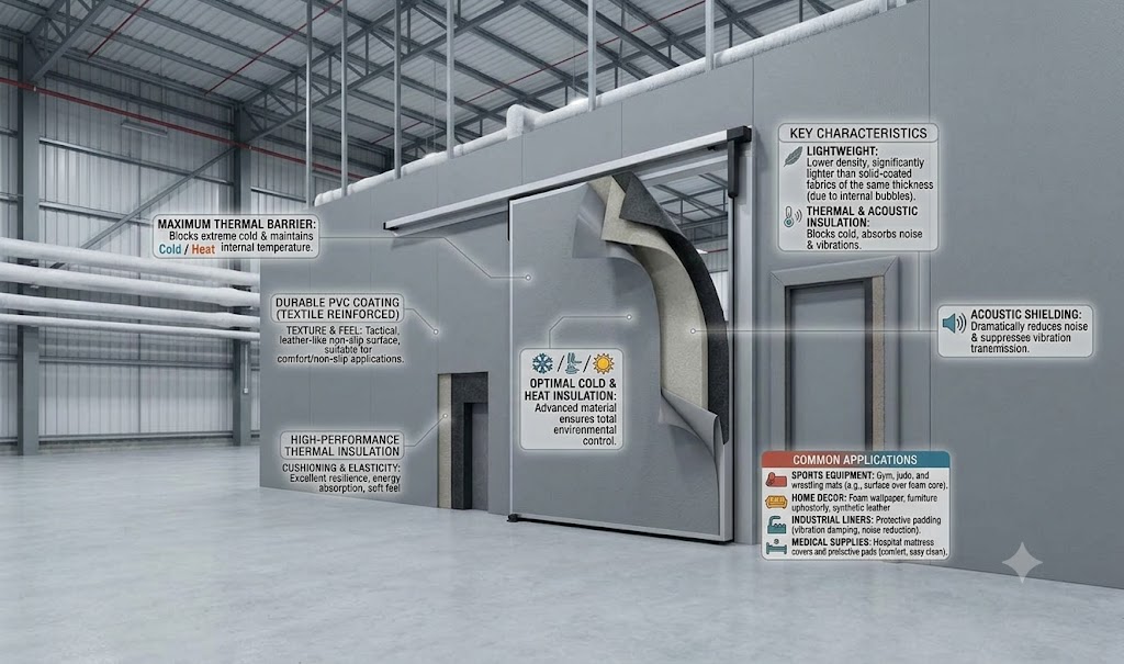 HighPerformance Pvc Foam Coated Fabric With Superior Thermal And Acoustic Insulation Properties