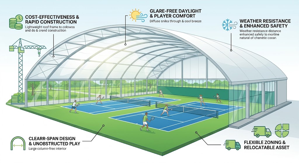Lonsun Tex Premium Pvc Architectural Membrane For Sports Halls And Indoor Recreational Facilities