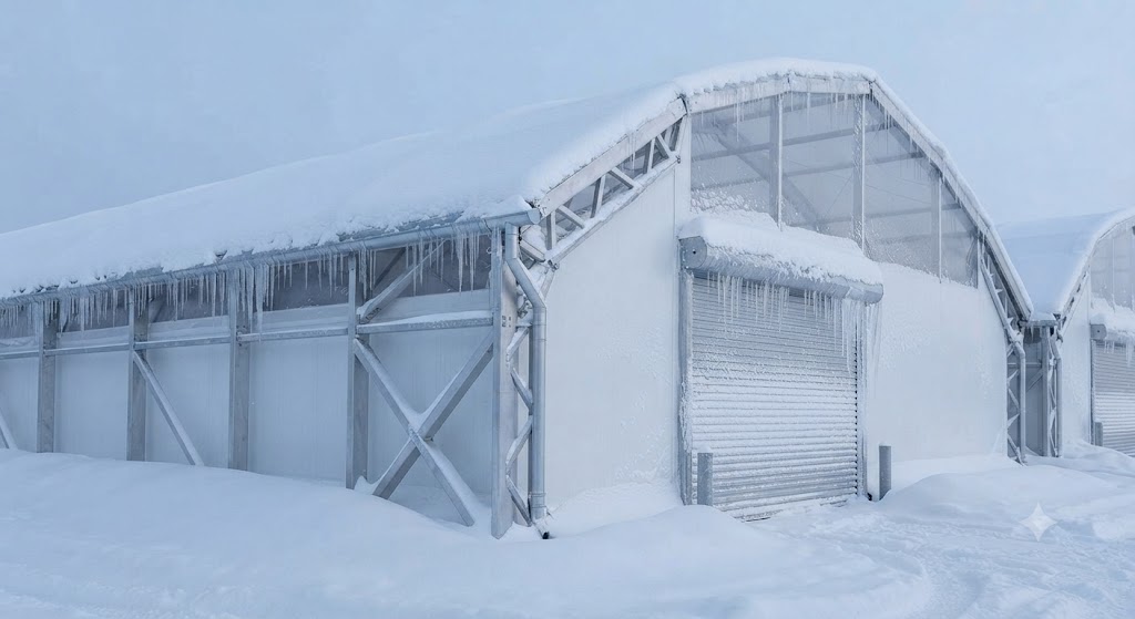 Heavy Duty Fabric Shelter In Extreme Weather