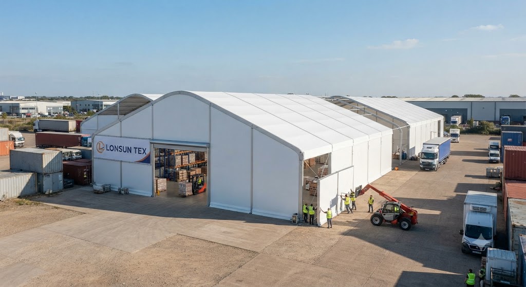 Modular Pvc Flexible Warehouse Tent Exterior View
