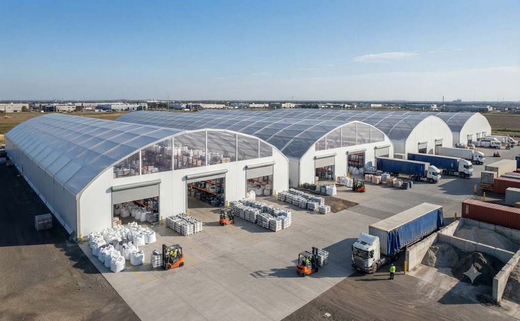Modular Pvc Tent For Raw Material Storage