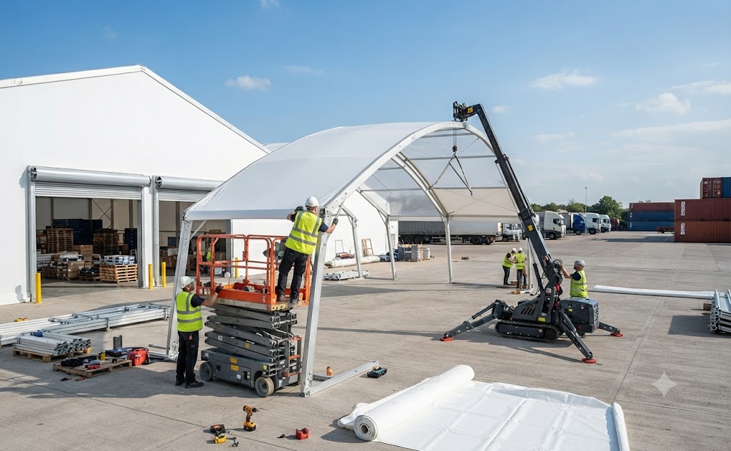 Rapid Deployment Warehouse Tent Installation Process