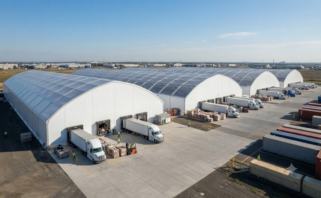 Temporary Warehouse Tent For Logistics Hub