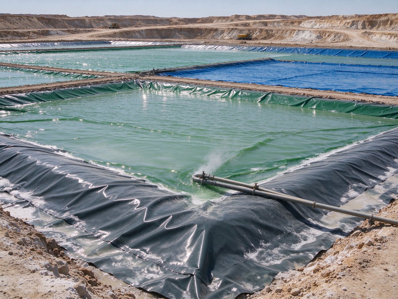 Tpo Coated Fabric Evaporation Pond Liner In Mining Operation
